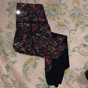 Floral Lululemon Wunder Under Crop Leggings